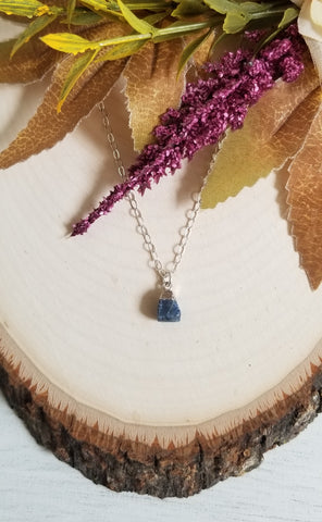 Virgo Necklace, Blue Sapphire Necklace