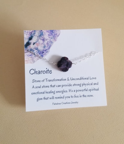 Transformation Stone Bracelet, Charoite Bracelet, Healing Crystal Jewelry