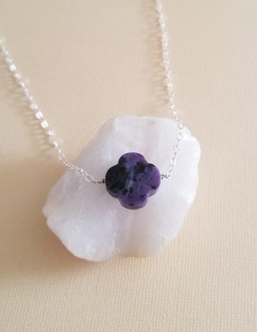 Stone of Transformation Charoite Necklace for women, Crystal Healing Stone Jewelry Handmade in the USA