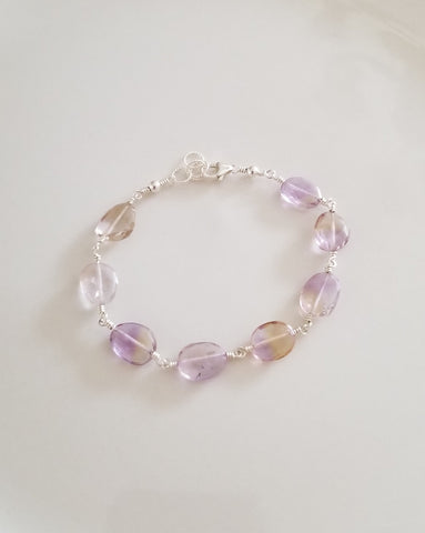 Ametrine Bracelet for Women, Christmas Gift for Sister