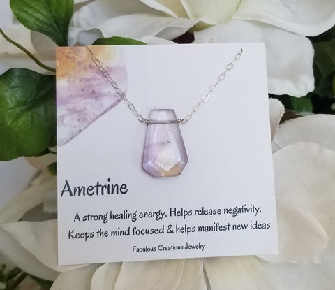 Unique Ametrine Crystal Necklace