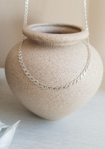 Silver Chain Choker, Fancy Chain Necklace, Layering Necklace, Short Chain Necklace, Rombo Link Chain, Boho Chain Choker, Dainty Necklace