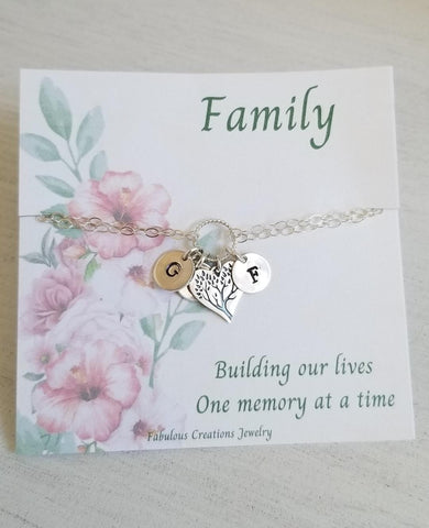 personalized bracelet, family tree bracelet