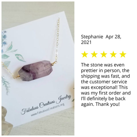 Natural Raw Fluorite Necklace