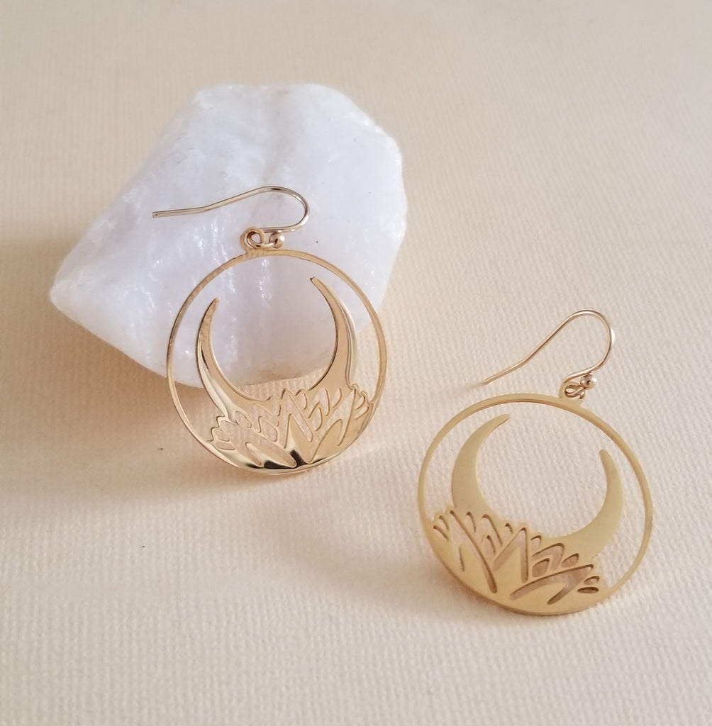 Boho moon earrings outlet