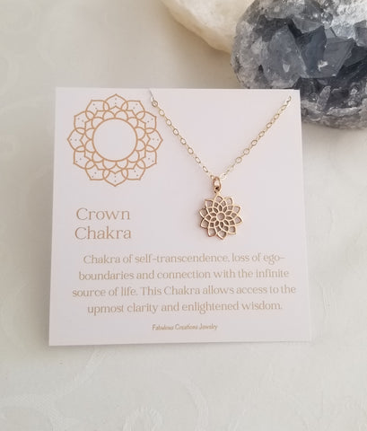 Jewelry Gifts for Women, Chakra Jewelry, Crown Chakra Pendant Necklace