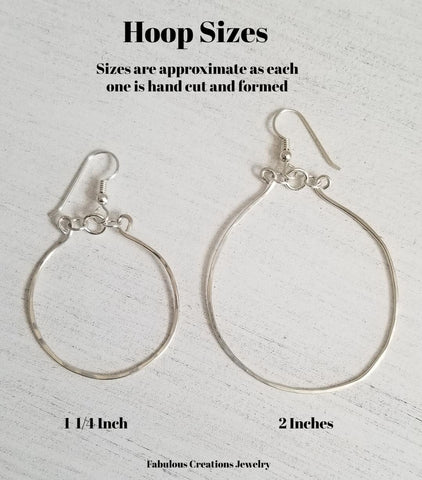 Large Sterling Silver Hoop Earrings