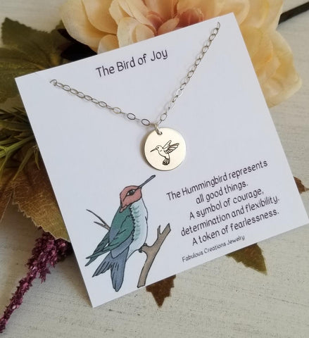 Hummingbird Charm Necklace, Everyday Necklace