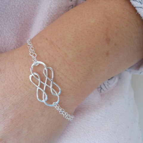 Mother of the Bride gift, sterling silver bracelet for Mom