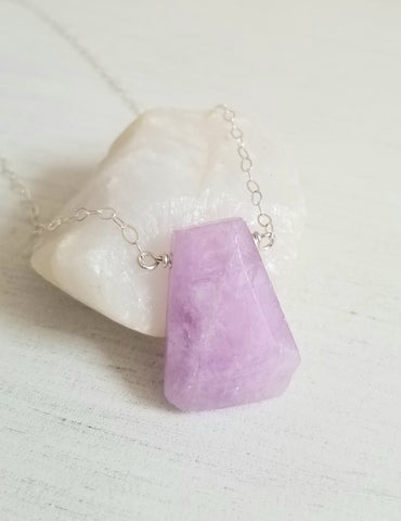 Natural Kunzite Gemstone Necklace