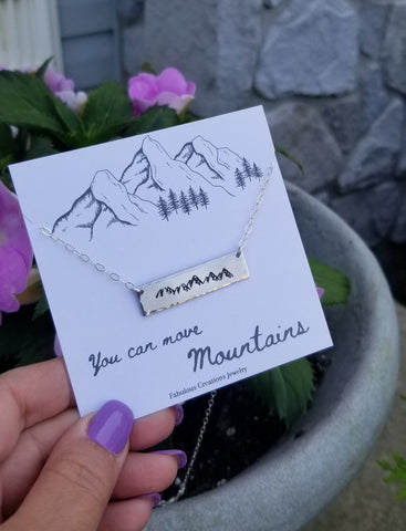Mountain Necklace, Wanderlust Jewelry, Gift for Hiker
