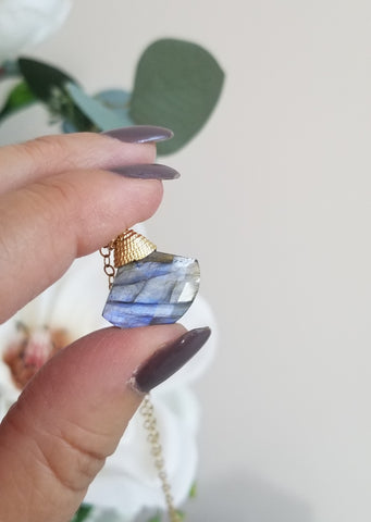 Natural Labradorite Pendant Necklace
