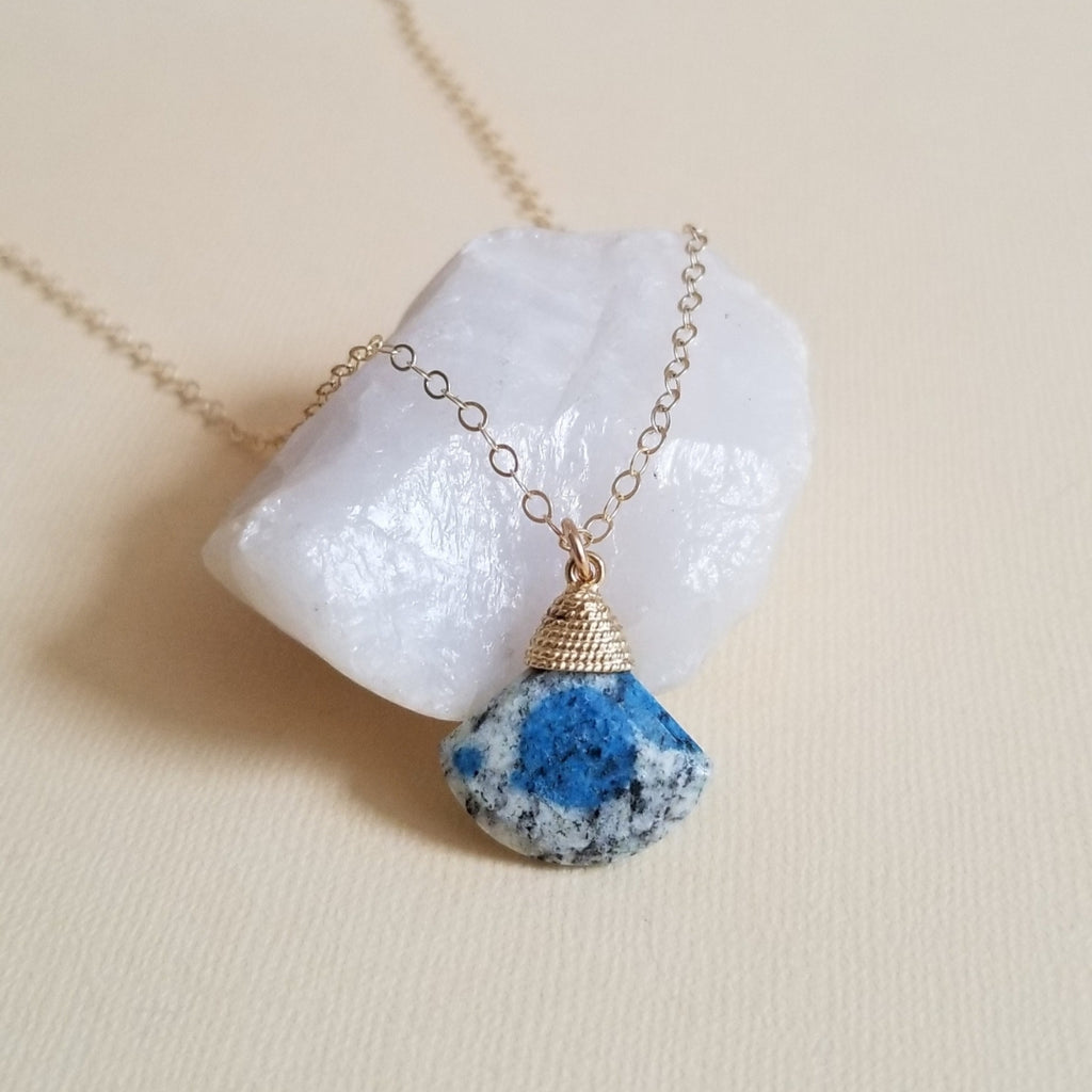 Azurite Pendant Necklace, Healing Crystal Necklace