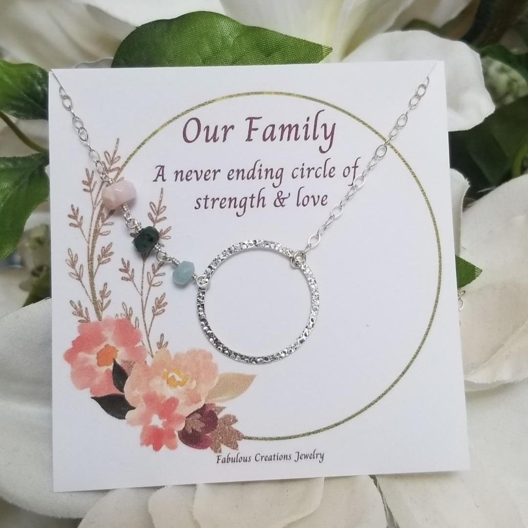 MYJS Jewellery - The Double Family circle necklace is a perfect design to  keep your loved ones close to your heart. Each circle can be personalised  with names, special dates or meaningful