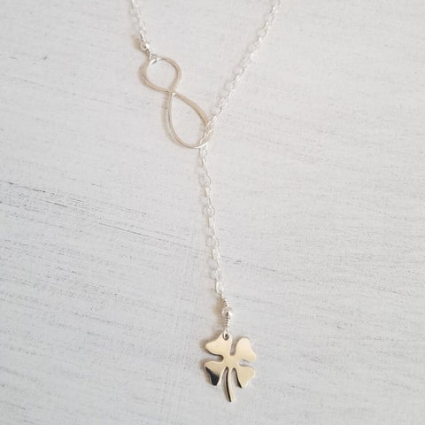 Shamrock charm necklace, Saint Patrick's Day