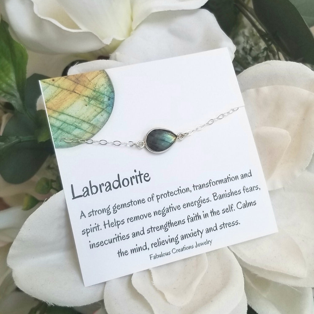 Bracelet protection en labradorite