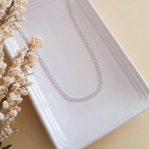 Dainty Sterling Silver Chain Necklace for women, Silver Layering Necklace, Dainty Everyday Necklace