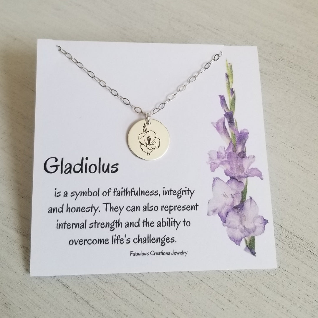 Gladiolus necklace store