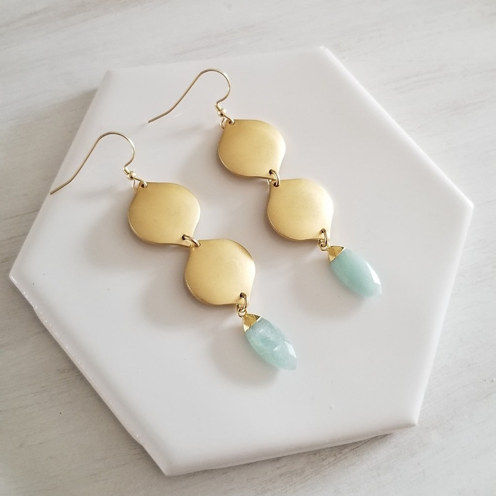 LCT With Yellow Drops Statement Earrings