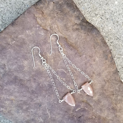 Sunstone gemstone earrings for women