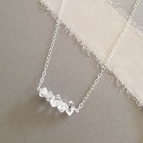 Herkimer Diamond Necklace, Crystal Necklace, Gift for Her
