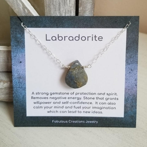 crystal necklace, gemstone meaning, Labradorite necklace, rough cut gemstones