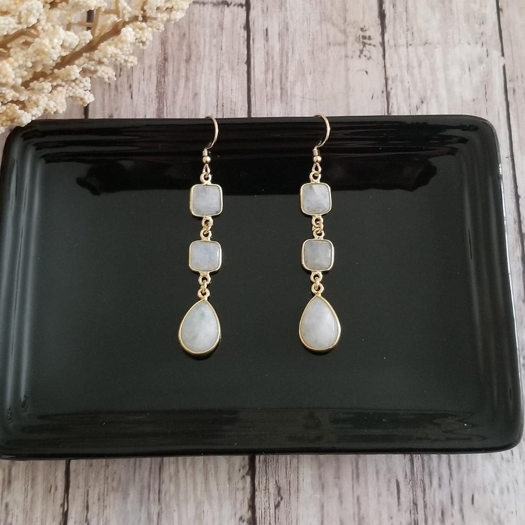 Bridal pearl chandelier earrings - Dripping with pearls teardrop earrings -  Style #2030 | Twigs & Honey ®, LLC