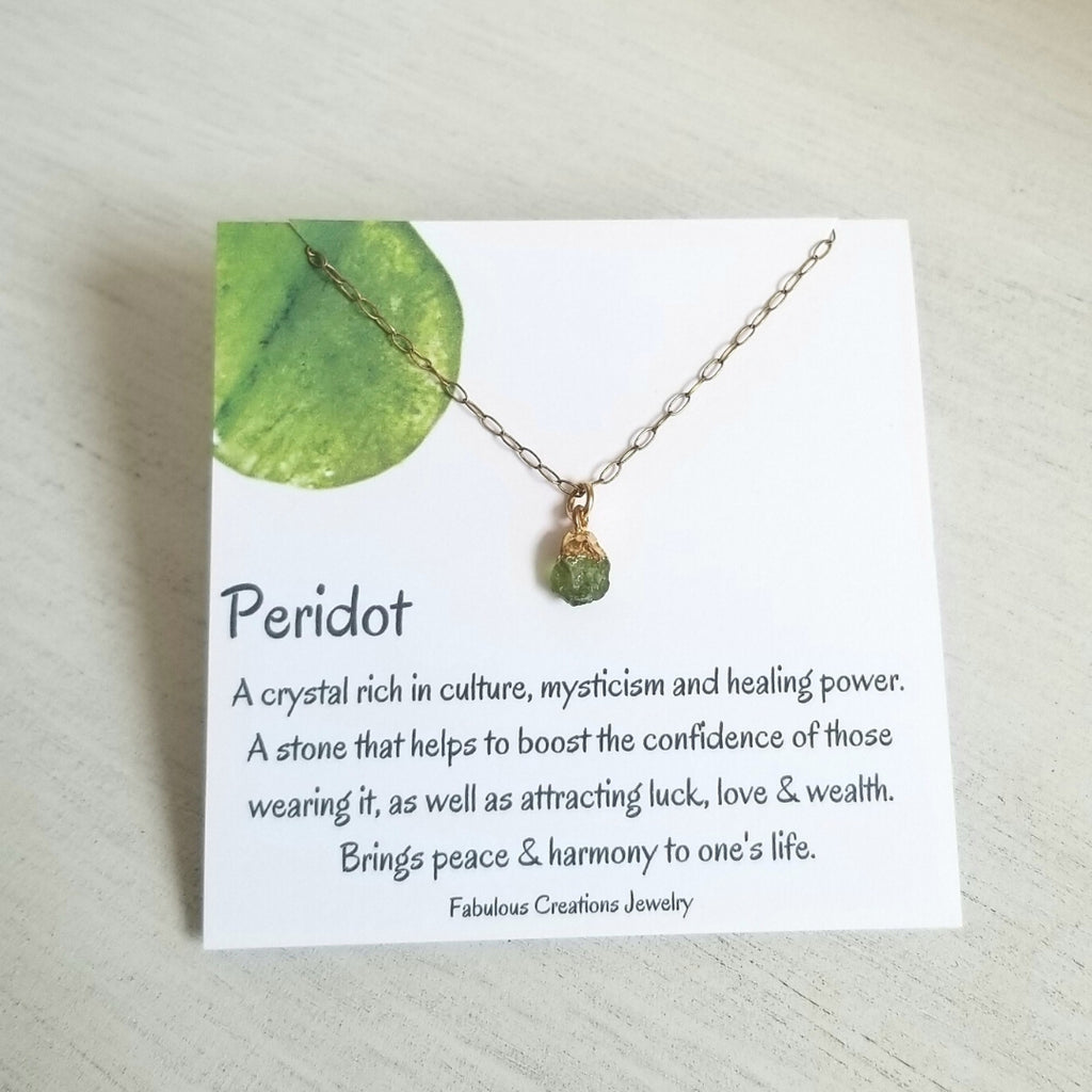 Silver Wire Wrapped Raw Peridot Necklace - August Birthstone Jewelry –  Designs by Nature Gems