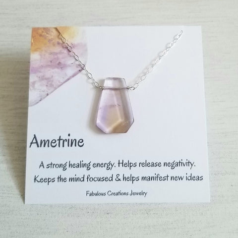 Unique Ametrine Crystal Necklace