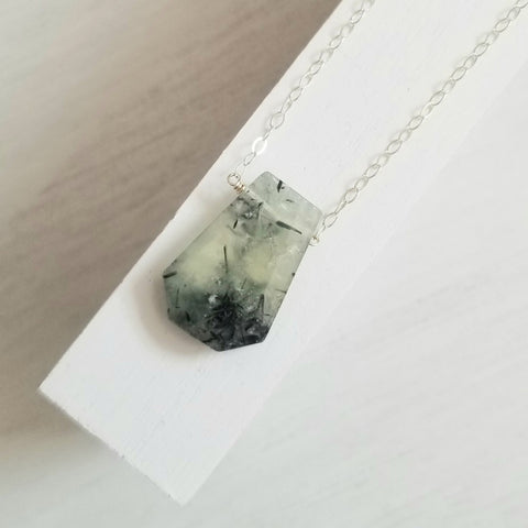 Unique Prehnite Gemstone Necklace
