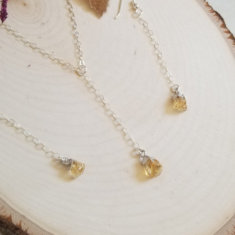 Raw Gemstone Earrings, Birthstone Earrings