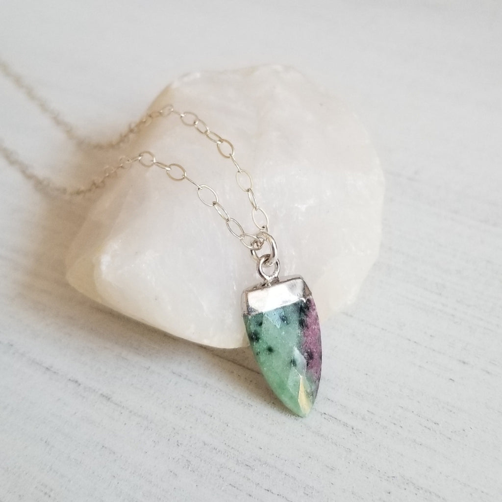 Ruby zoisite pendant hot sale