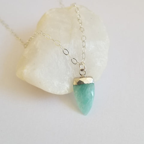 Sterling Silver Amazonite Necklace