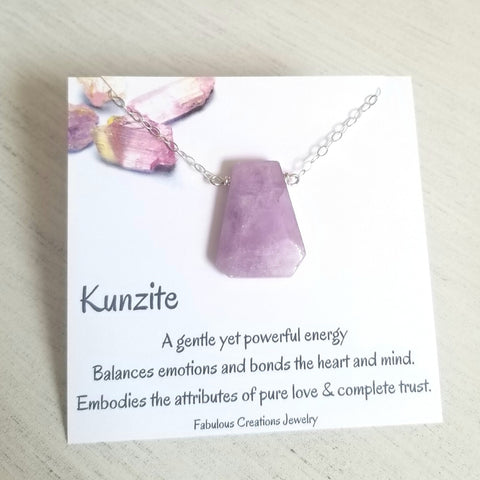 Natural Kunzite Gemstone Necklace
