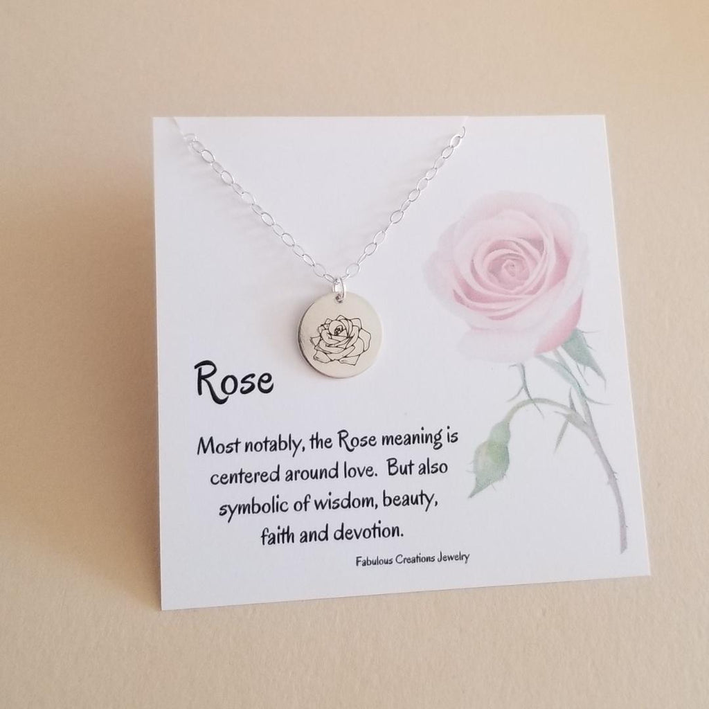 Symbol of Love, Rose Necklace, Dainty Flower Charm Necklace