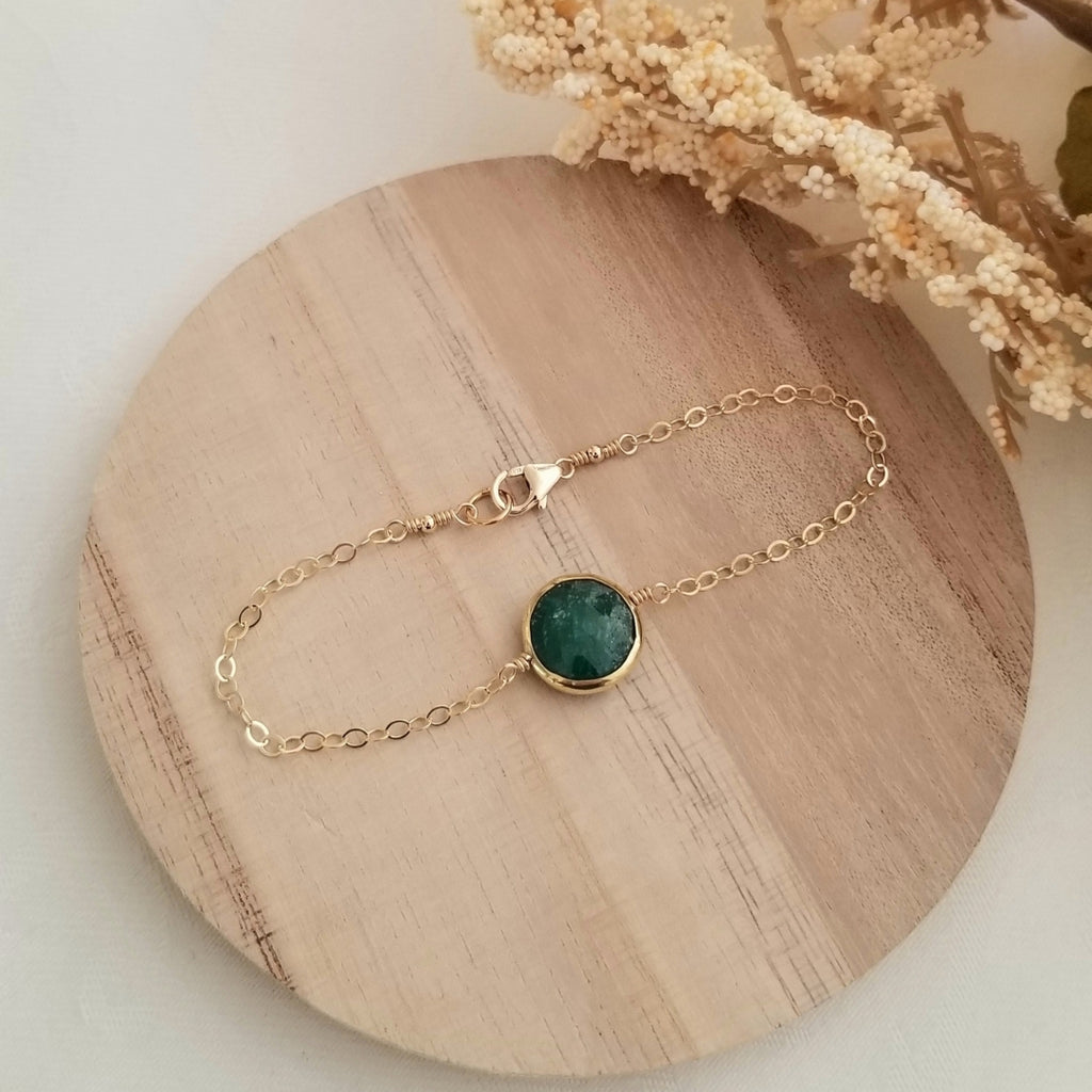 Emerald & Gold Bracelet | J&M Jewelry