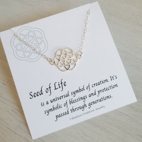 Sterling Silver Seed of Life Pendant Necklace