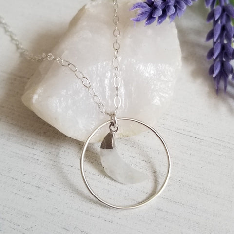 Sterling Silver Crescent Moon necklace