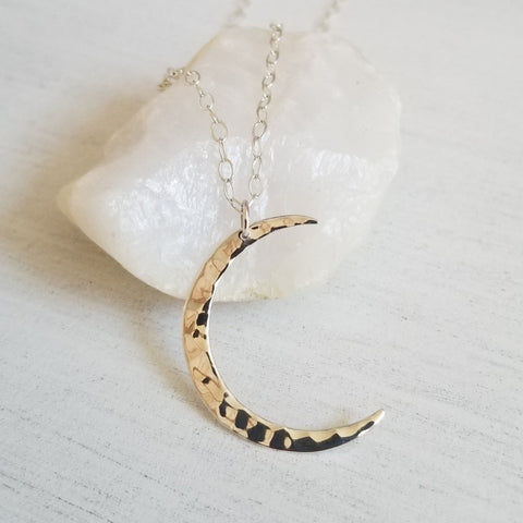 Moon Necklace for women, Layering Silver Moon Necklace