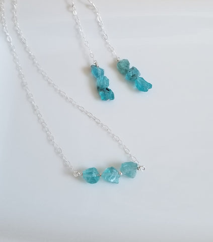 Raw Apatite Jewelry Handmade in the USA