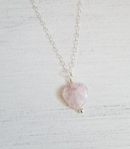 Flower Girl Gift, Heart Necklace