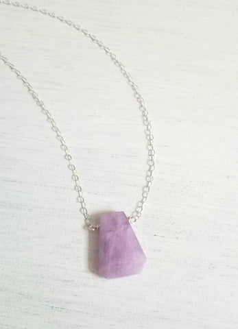Natural Kunzite Gemstone Necklace