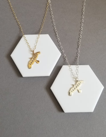 Raven Charm Necklace, Bird Jewelry, Transformational Jewelry, Inspirational Gift