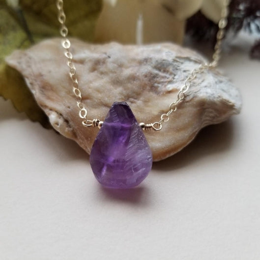 Sterling Silver and Amethyst Necklace Birthstone Jewelry - Delhi Lilac |  NOVICA