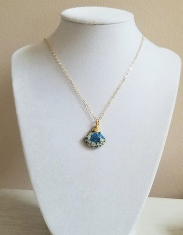 Azurite Pendant Necklace, Healing Crystal Necklace