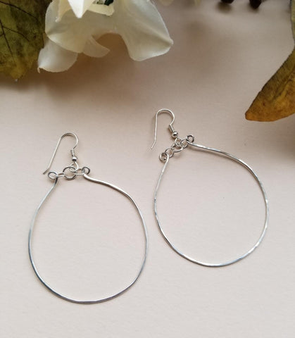 Large Sterling Silver Hoop Earrings