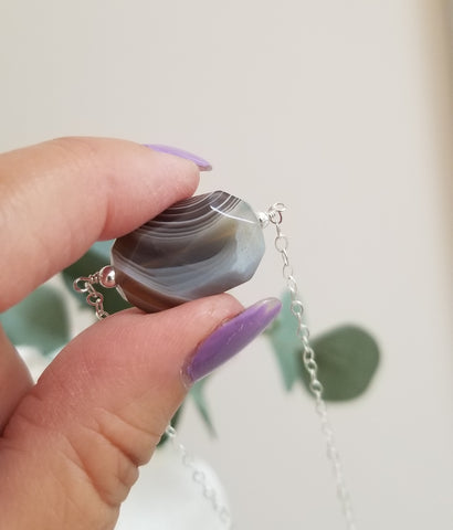 One of a kind Botswana Agate Necklace