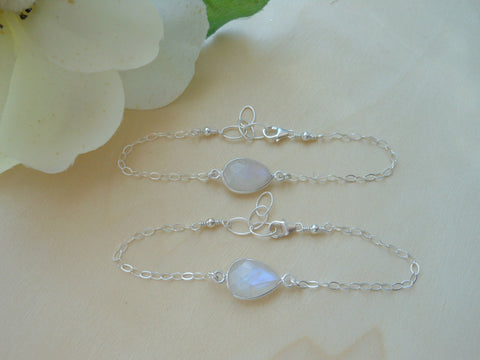 bridesmaid gift, fabulous creations jewelry, moonstone bracelet