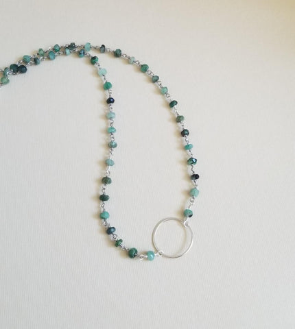 gift for best friend, May birthstone, eternity necklace