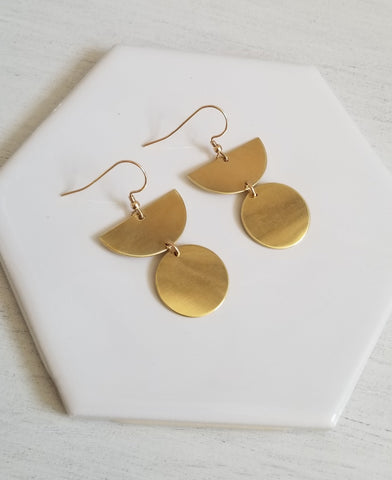 Bridesmaid Earrings, Gold Statement Earrings, Bridesmaid Jewelry Gift